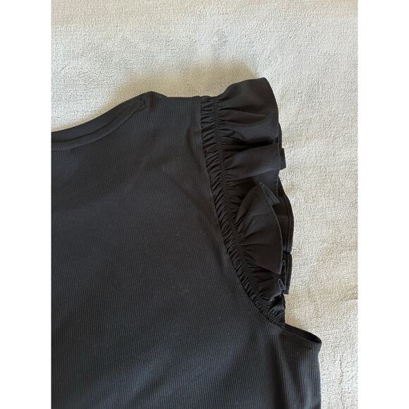 On 34th Black Ruffle Sleeve Tank Top Size XL - Picture 3 of 5